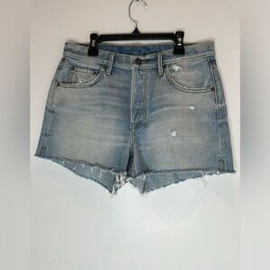 Light Wash Distressed Denim Women's Shorts